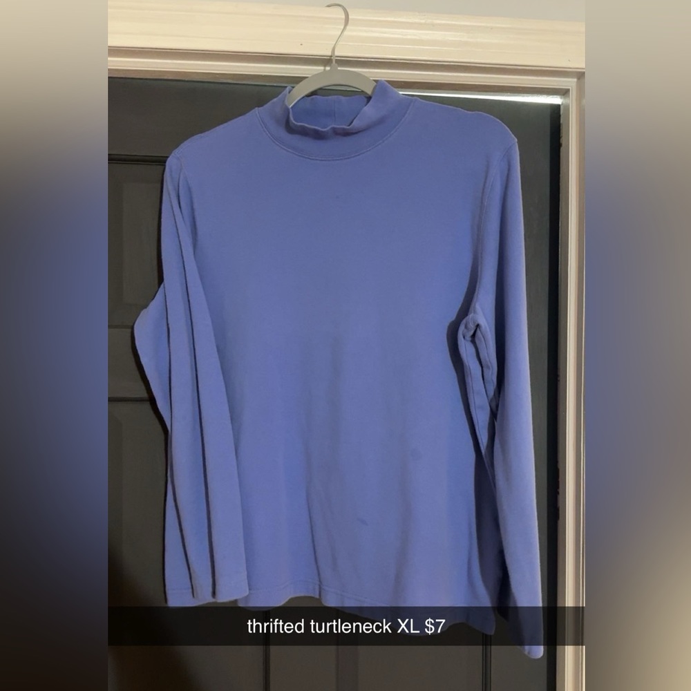 Thrifted turtleneck - periwinkle